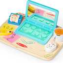 Melissa & Doug Wooden Work & Play Desktop Activity Board Infant and Toddler Sensory Toy - FSC-Certified (12.1 x 9.1 x 2.55)