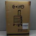 Coolife Luggage Expandable(only 28") Suitcase PC+ABS Spinner Built-In TSA lock 20in 24in 28in Carry on (Charcoal)