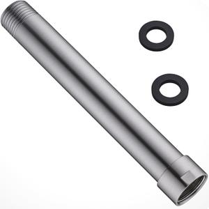 Brushed Nickel Shower Arm Extension, Female to Male 1/2 Inch Extender Arm for Rainfall Shower Head by BSTIIU, 6 Inches