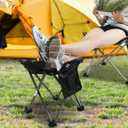 Roptat Camping Stool,Portable Folding Compact Lightweight Stool Seat for Camping Fishing Hiking Gardening Outdoor Walking Backpacking Travelling and Beach with Carry Bag (Black)