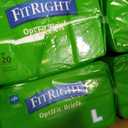 FitRight Adult Diapers, Extra+ Heavy Absorbency, L (Waist Size 44in-56in), 80 Count, OptiFit Incontinence Briefs for Men and Women, Disposable, Moisture-Wicking, Leak Protection.