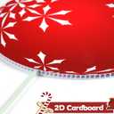 12pcs 2D Cardboard Large Red and White Christmas Ornaments Tree Picks Decorations Candy Swirl Lollipop Peppermint Xmas Tree Topper Ornaments for Home Office Winter Holiday Xmas Party Supplies