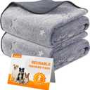 LOOBANI Washable Pee Pads for Dogs, 2 Pack 31 x 36 in Reusable Pee Pads for Dog Mat Puppy Mats Training Non Slip Whelping Mat for Dog Playpen, Crate, Car, Grey