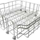 DD82-01384A Dishwasher Lower Rack Replacement for Samsung DW80R2031US, DW80R2031UG, DW80N3030US, DW80N3030UB, DW80N3030UW, DW80M2020US Series  Exact OEM Dimensions 22.5x20.5 Dishwasher Bottom Rack