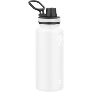 Takeya White Originals Vacuum-Insulated Stainless-Steel Water Bottle, 32oz (50012)