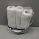 3 Rolls White Deco Mesh Ribbon for Crafts, 10 Inch x 30FT Per Roll Deluxe White Metallic Foil Mesh Ribbon Rolls for Christmas Tree Wedding Wreaths Garland Bow Making Gift Wrapping Crafts