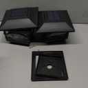 Davinci Lighting Edison Solar Outdoor Post Cap Lights - 4x4 5x5 6x6 - Bright LED Light for Fence Deck Garden or Patio Posts - Slate Black (2 Pack)