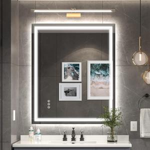30x36 Inch Led Mirror for Bathroom with Front Light and Backlit, Bathroom Mirror with Led Lights, Vanity Mirror with Lights for Wall, Anti-Fog, Dimmable, Memory Function, Tempered Glass