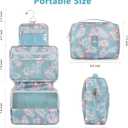 Mossio Hanging Toiletry Bag with Sturdy Hook - Large Portable Cosmetic Makeup Travel Organizer for Men & Women