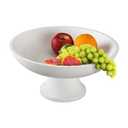 Folkulture Wooden Fruit Bowl for Kitchen Counter | 12" Large Premium Eco Friendly Banana Fruit Basket for Kitchen | White Wood Bowl with Holder, Pedestal for Table Decor, Centerpiece for Dining Table