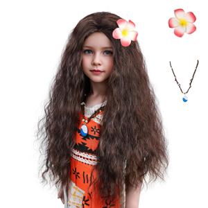 Brown Wig For Kids Long Curly Wig Brown Halloween costume Wigs For Kids