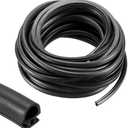 PATIKIL Window Weather Stripping Door Seal, 5/16" Wide Bulb Bubble TPE Weatherstrip Seal for 1/4" Slot Door Frame Window (10 m/33 ft, Black)