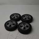 AR-PRO (2-Pack) 8" x 2" Flat Free Solid Rubber Tire and Wheel, 3/4" Axles Bore Hole with 2" Offset Hub, Compatible with 8 Inche Wheel for Dolly Trolley Hand Trucks Garden Wagon Cart