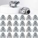 Tandefio 24 Pcs 3/8 Flexible Conduit Metal Duplex Connector for Flex/AC/NM Sheathed Cable 90 Degree Flex Duplex Box Connector Zinc Die Cast Clamp Electrical Conduit Fittings for Protecting Cables