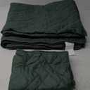 HORIMOTE HOME Quilt Set Queen Size Dark Green, Classic Geometric Diamond Stitched Pattern, Ultra Soft Microfiber Lightweight Bedding Bedspread Coverlet for All Season with 1 Quilt 2 Pillow Shams