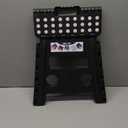 Delxo Folding Step Stool, 13 inch Non-Slip Foldable Stools Up to 300 LBS, Step Stool with Handle, Lightweight for Kitchen, Bathroom, Bedroom, Garden, Black, 1PC