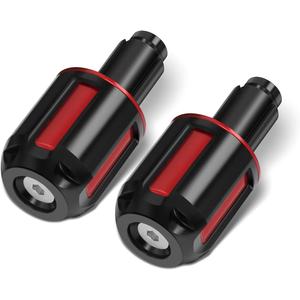 Motorcycle Handlebar Bar Ends Plug, CNC HandleBar Bar Ends Grips Plug Fit For Kawasaki Yamaha Honda Suzuki Aprilia And Motorcycles With Handlebar Inner Diameter Of 14-22mm (Red)
