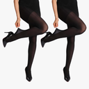 2 Pairs Indestructible Tights for Women,Rip Resistant Pantyhose, 40D Semi Sheer T-Crotch High Waist Tights Size L, XL