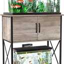 20-29 Gallon Aquarium Stand Metal Frame Fish Tank Stand with Cabinet Storage, for 20 Gallon Long Aquarium,30.7" L*16.5" W Tabletop,330LBS Capacity Grey PG01YGZ