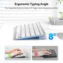 TECKNET Wired Keyboard for MacOS Devices with Dual Interface, Slim Mac Keyboard, Comfortable Ergonomic Typing Angle & Stable Connection for PC/Laptop, Compatible with MacBook, iMac, Mac mini/Pro