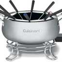 Cuisinart Fondue Pot, 3 Quart, For Chocolate, Cheese, Broth, Oil, Stainless Steel, CFO-3SSP1