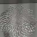 Herda 24pcs Christmas Placemats Charger Plates Silver,Round Vinyl Place Mats Set of 24,Christmas Table Mats Chargers, Silver Doily Chargers Leaf Placemats, Holiday, Wedding Table Decor