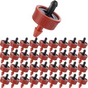 200Pcs 1 GPH Pressure Compensating Irrigation Spot Drippers,Constant Flow Barb Outlet Watering Dripper Emitters Heads Parts for 1/4 Inch Watering Tubing Line for Garden Pots Plant Irrigation Systems
