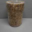 WLLHYF Wicker Waste Basket, Handwoven Water Hyacinth Trash Can Small Bathroom Trash Can Boho Woven Decorative Office Garbage Cans for Bedroom Bathroom Kitchen Living Room