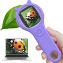 Microscope for Kids - Mini Pocket Handheld Microscope for Toddlers-Educational Science Kit Toys for Christmas Birthday Gifts Toys for 3 4 5 6 7 8 9 10 Year Old GirlsPurple (1 Pcs)
