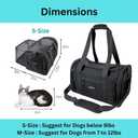 Premium Cat Carrier Soft & Small Dog Car Seat | TSA Airline Approved, Expandable, Upgraded Zipper Locks, Exclusive Fan Pocket, Excellent Ventilation | Best for Air, Car & Daily Travel (Pet Up to 9lbs)