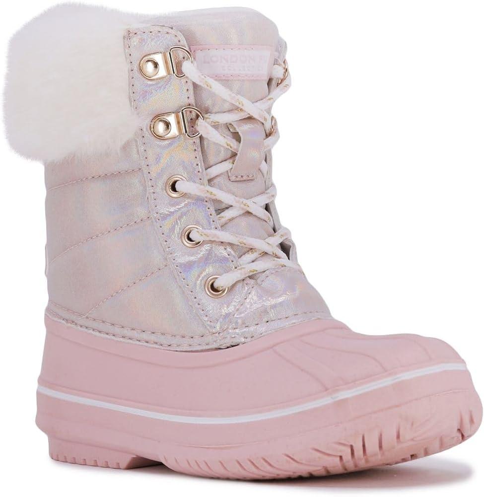 LONDON FOG Girls Bell Court Cold Weather Snow Boot ROSE GOLD Size 11
