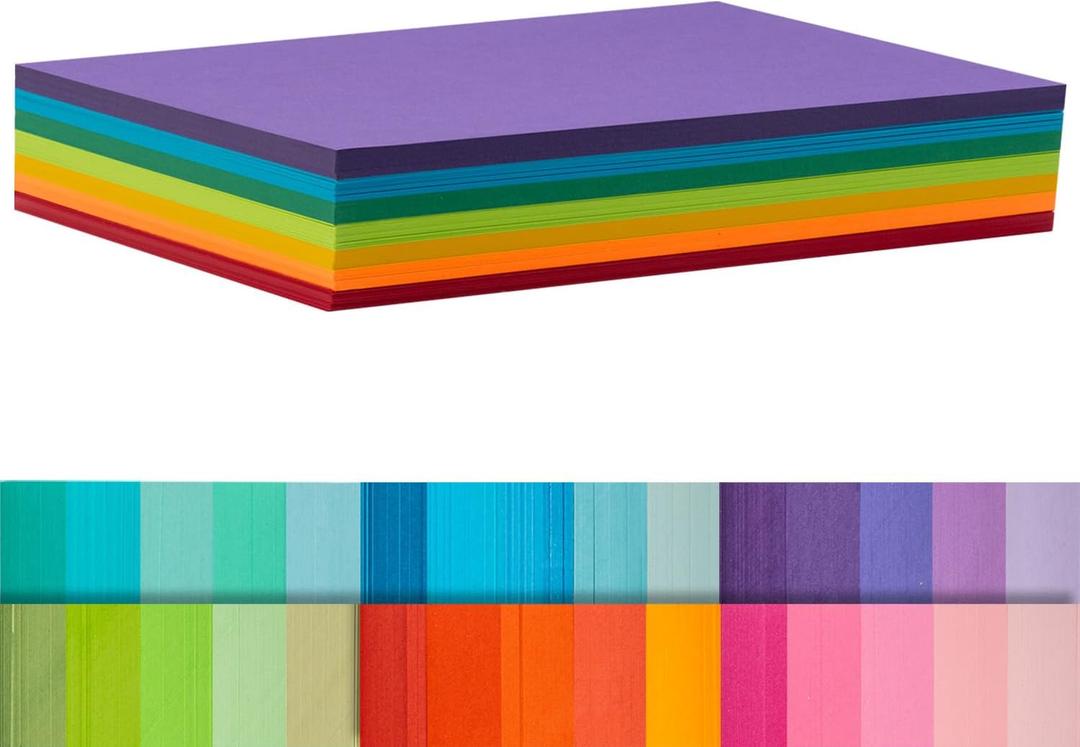 Index Cards 140-Count 5x8 Inch,178 GSM Heavyweight Set of 7 Colors Paper Multicolor Study Cards (Rainbow)