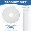 PATIKIL Pipe Insulation Foam Tube, 2 Pack Heat Preservation Foam Pipe Outdoor Wrap Pipe Covers 7/8" (22mm) ID x 1-1/4" (32mm) OD x 6.6 ft for Handle Grip HVAC Units, White