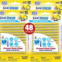SANI 360 Sani Sticks Drain Cleaner and Deodorizer, 48 Count, Lemon Scent Enzyme Pipe Cleaners, Eliminate Odors, Prevent Clogged Drains, Safe for Sinks, Bathtub Drains, Septic Tanks