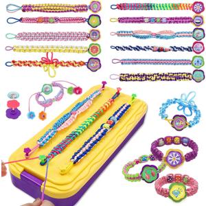 DDAI Arts and Crafts for Kids Age 8-12 Friendship Bracelet Making Kit for Girls - Best Birthday Gifts Ideas for Girl 7 9 10 11 Year Old - Popular Bracelets String Maker Toys Set (Purple)