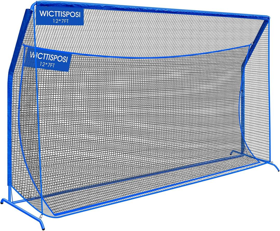 Golf Net with Extra Striking Net, Heavy Duty Golf Practice Hitting Net, 12ft x7ft
