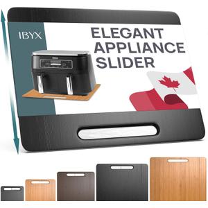 Ibyx Elegant Sliding Tray for Your Coffee Maker & Heavy Kitchen Appliances - Sturdy, Slides Easily from Under The Cabinet (Black, 13W x 10.5D)