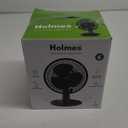 HOLMES 6" Table Fan, Oscillation, 2 Speeds, Ideal for Home, Bedroom or Office, Black