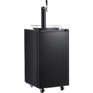 PioneerWorks Beer Kegerator, Single Tap Draft Beer Dispenser, Full Size Stainless Steel Keg Refrigerator With Drip Tray, CO2 Cylinder, 32F- 50F Temperature Control PioneerWorks Beer Kegerator, Single Tap Draft Beer Dispenser, Full Size Stainless Steel Keg Refrigerator With Drip Tray, CO2 Cylinder, 32F- 50F Temperature Control