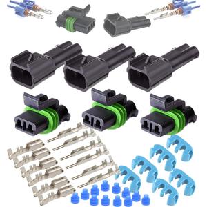 Metri-Pack 280 Series 2-Way Connector w/10-12 AWG Sealed Waterproof (3 Set)