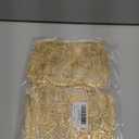 G2PLUS Organza Gift Bags 4x6 Inches - 50Pcs Sheer Mesh Organza Bags with Gold Rattan Printed, Drawstring Tulle Jewelry Pouches for Wedding, Christmas Party Favors