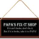 Sign,Man Cave Signs Garage Home Door Wall Decor Wood Sign, Fun Universal Household Family Signs 5.9x11.8inch 2 Pack