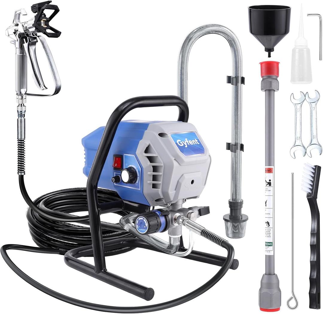 x10 Airless Paint Sprayer, 700W 2900 Psi, 0.31 Gpm | Low Overspray, Adjustable Pressure, For Interior Walls, Fences, Cabinets, Decks; Includes 25 Ft Hose And Extension Rod