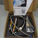 Widespread Bathroom Faucets 3 Hole Brushed Nickel 8 Inch Faucet for Bathroom Sink Vanity RV Farmhouse Double Handles 3 Piece Faucets with Pop Up Drain