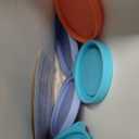 6 Packs 2.5''|3.0''|3.5'' Silicone Pet Wet Food Can Lids for Wellness | Tiki | Friskies Cat Food Can | Dog and Cat Can Sealing Covers Toppers | Different Sizes | Dishwasher Safe (Blue & Red & Purple)