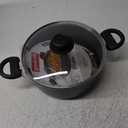 GoodCook Everyday Nonstick Dutch Oven with Lid, 4.7 Quart, Black, Aluminum Base for Even Heating, Tempered Glass Lid, Ergonomic Flame Guard Handles, Easy to Clean, Ideal for Soups and Stews