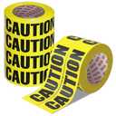 SWRT 6 Rolls Premium Yellow Caution Tape, 3 Inch x 1000FT(Total 6000FT) Bright Hazard Tape with Bold Black Text for Danger Zones/Sporting Events, Construction Tape for Crime Scenes/Halloween Decor