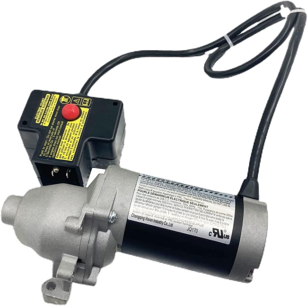 751-10645 951-10645a 17T Electric Starter Motor JQ170 Replaces Troy Bilt MTD Cub Cadet Craftsman 951-10645 951-10645b 751-10645a Snow Blower Thrower 208cc Engines - 120V