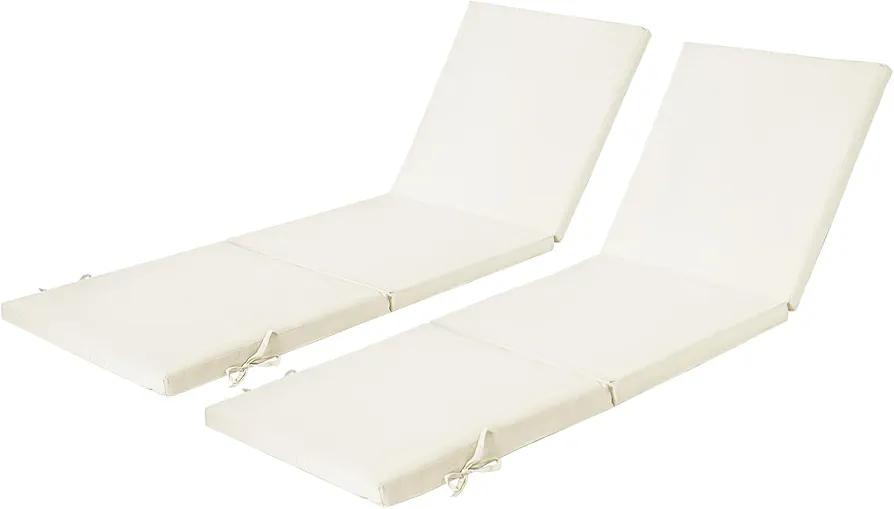 2 Set Lounge Chair Cushions for Outdoor Furniture,77x24 inch Foam Chaise Cushion for Patio Pool Garden