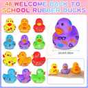 Lenwen 48 Pcs Christmas Rubber Ducks 2" Themed Rubber Ducks Bulk Party Gifts for Birthday Baby Showers Accessories Christmas Halloween Thanksgiving Party Supply